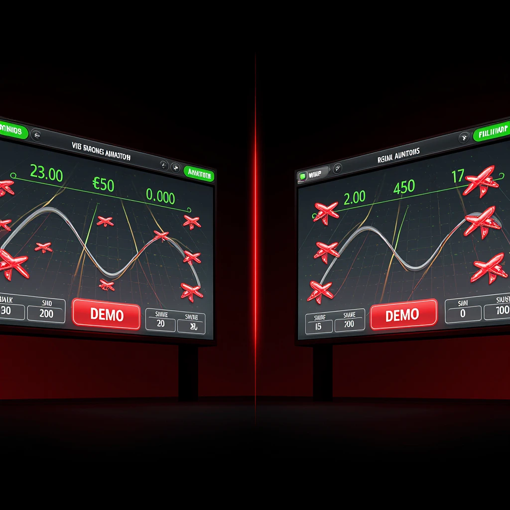 Explora las diferencias visuales entre la versión demo de Aviator y el juego con dinero real en 1Win. Interfaz clara y multiplicadores destacados.